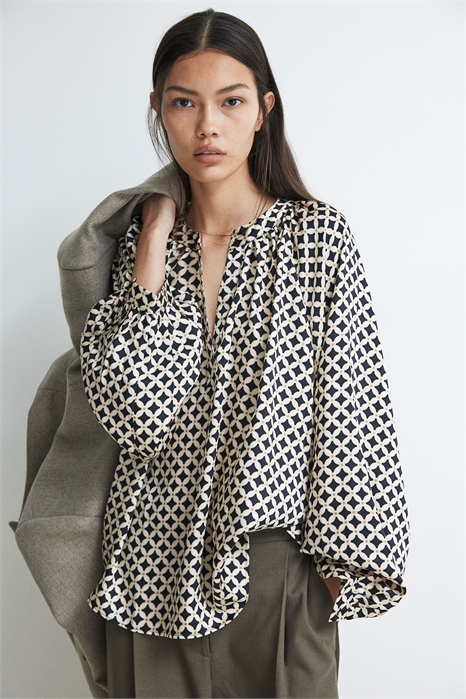 Блузка с воздушными рукавами 1243048004 - Фото 13609972