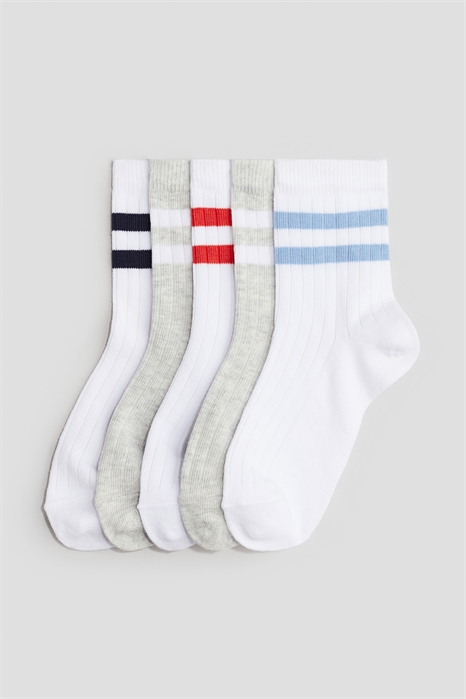 Ребристые носки в упаковке из 5 штук 1228529002 - Фото 13610839