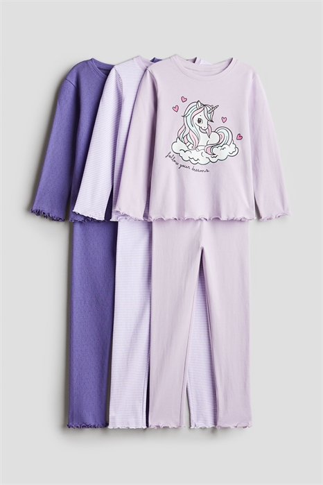 Пижама из хлопка 3 шт. 1240931003 - Фото 13612226