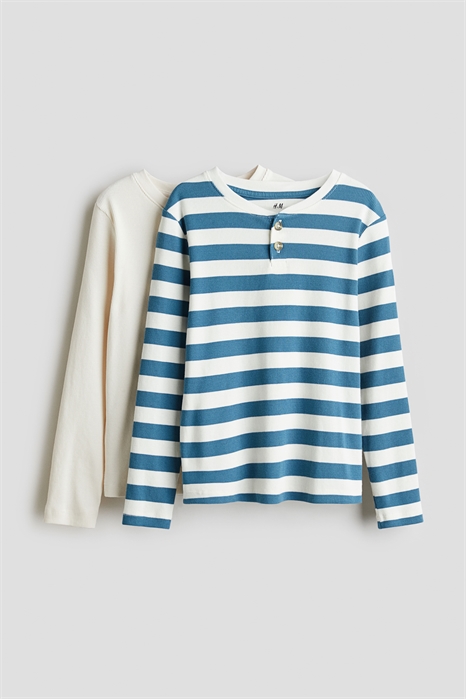 Ребристые топы "Хенли" в количестве 2 штук 1225669006 - Фото 13612633