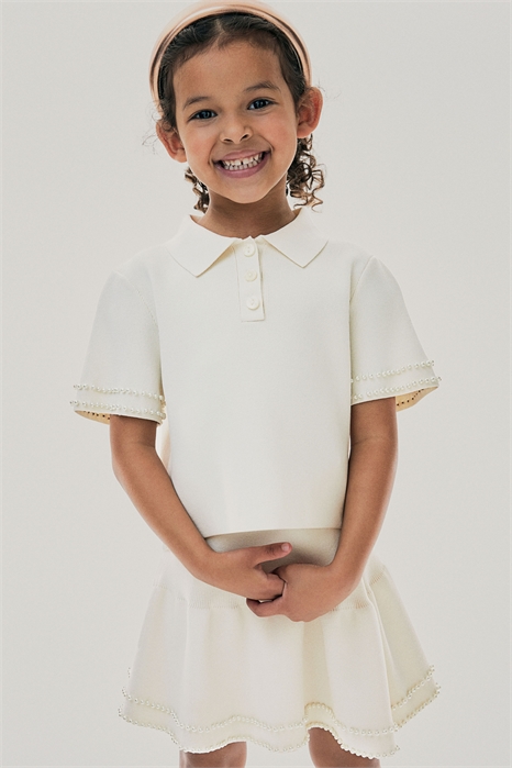 Трикотажная юбка, украшенная бисером 1264022001 - Фото 13613367