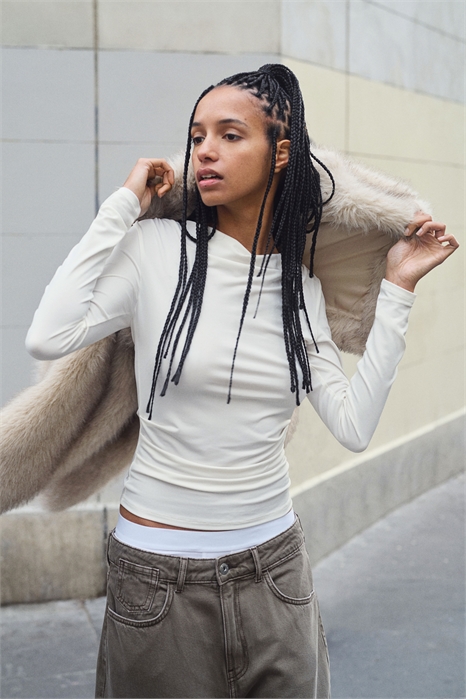 Топ из драпированного трикотажа 1259456006 - Фото 13615873