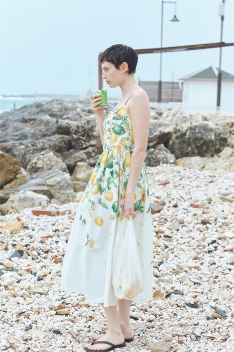 Хлопковое платье на бретельках 1268173003 - Фото 13616531