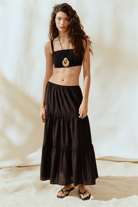 Юбка-макси с кружевными вставками 1277604002 - Фото 13616961