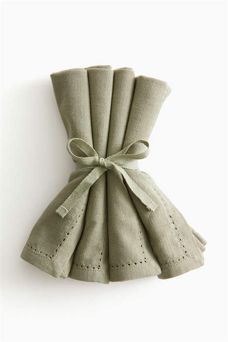 Салфетки из смеси льна в упаковке 4 штуки 1282415004 - Фото 13617042