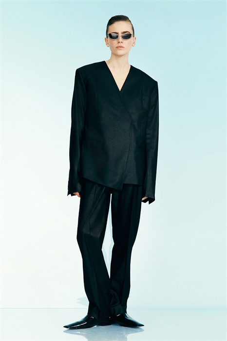 Асимметричный блейзер из шерстяного бленда 1268419001 - Фото 13617691