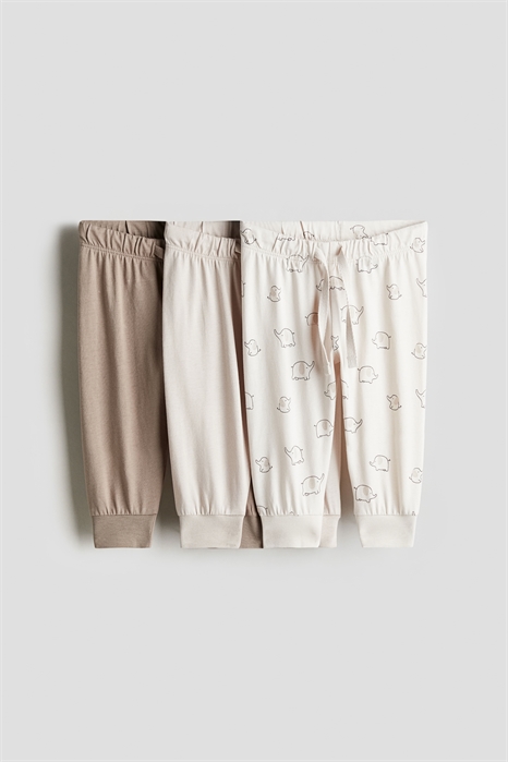 Джоггеры из хлопкового джерси в количестве 3 штук 1225008008 - Фото 13619428