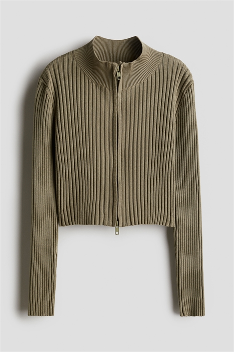 Ребристый вязаный кардиган на молнии 1233570004 - Фото 13621416