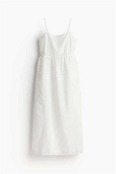 Платье из хлопка с кружевными вставками 1224862001 - Фото 13621876