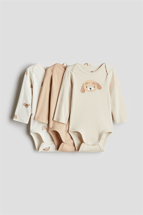 Боди из трикотажа с принтом, 3 штуки 1265824001 - Фото 13623208