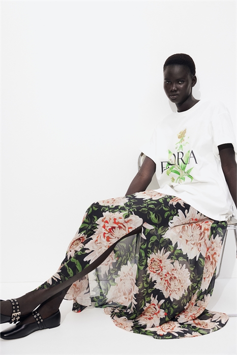 Юбка-миди из искусственной ткани 1291709001 - Фото 13623311