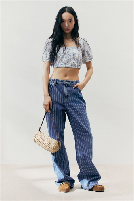 Хлопковая блузка со шнуровкой 1282790003 - Фото 13623855