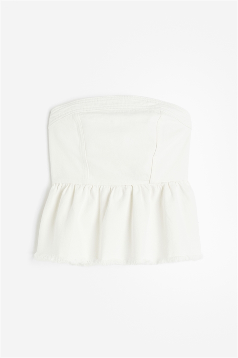 Джинсовый топ-бюстье с пеплумом 1202790003 - Фото 13626269