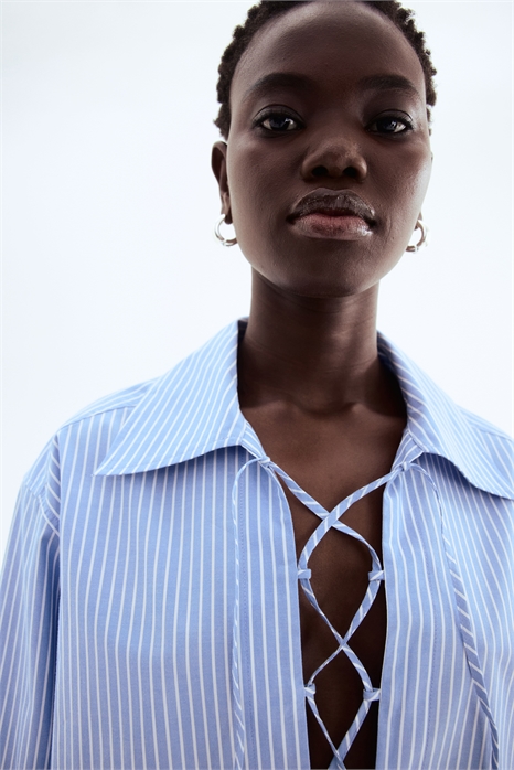 Платье-рубашка со шнуровкой 1288857001 - Фото 13629018