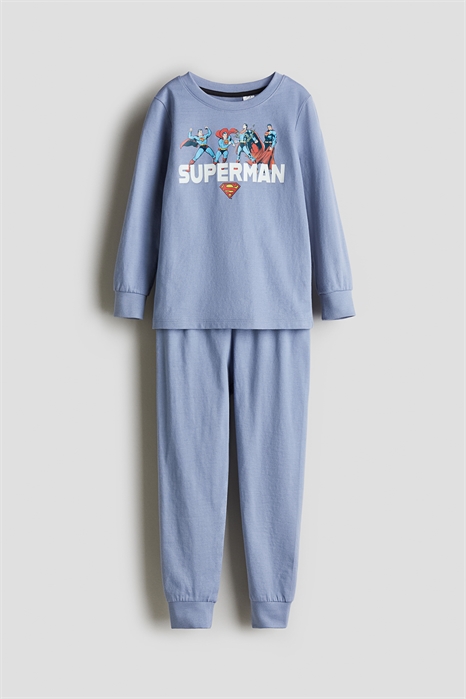 Пижама из хлопкового трикотажа с принтом 1232761029 - Фото 13629868