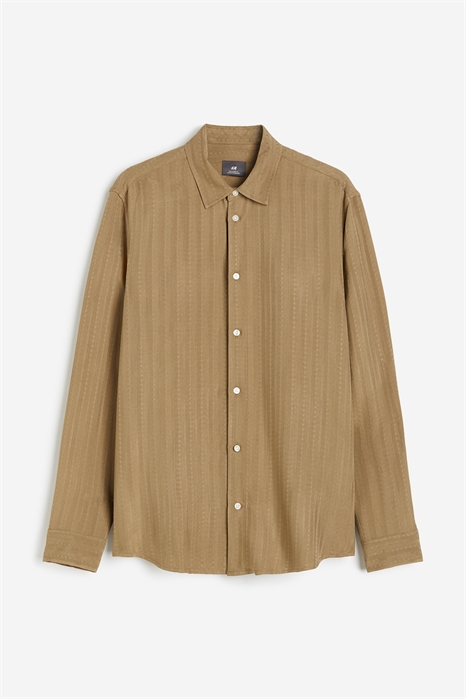 Текстурированная рубашка Regular Fit 1211232001 - Фото 13630224