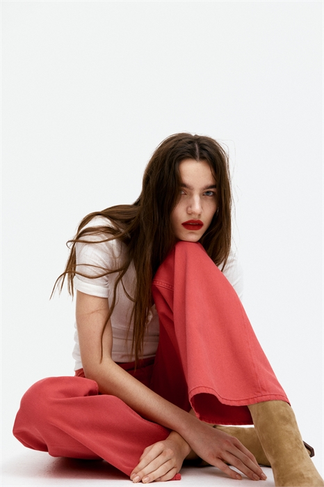 Широкие высокие джинсы 1264136002 - Фото 13632096