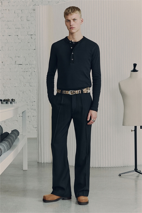 Брюки bootcut из шерстяного материала 1272763001 - Фото 13633643