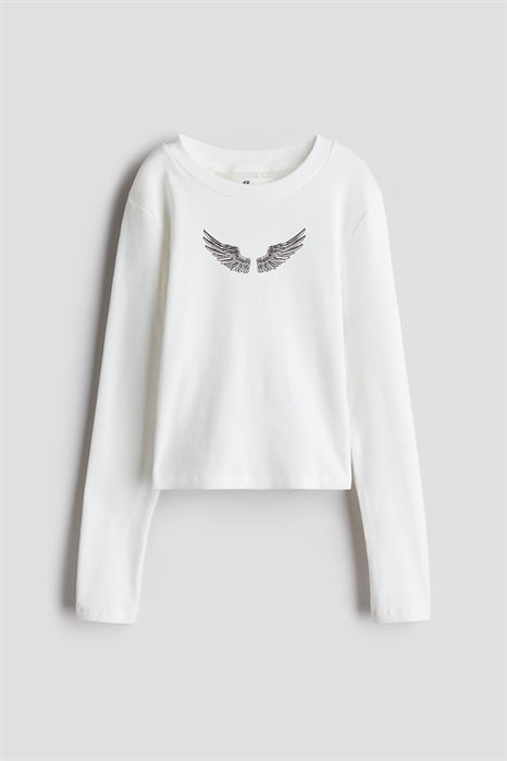 Топ из ребристого хлопка 1263219005 - Фото 13635859