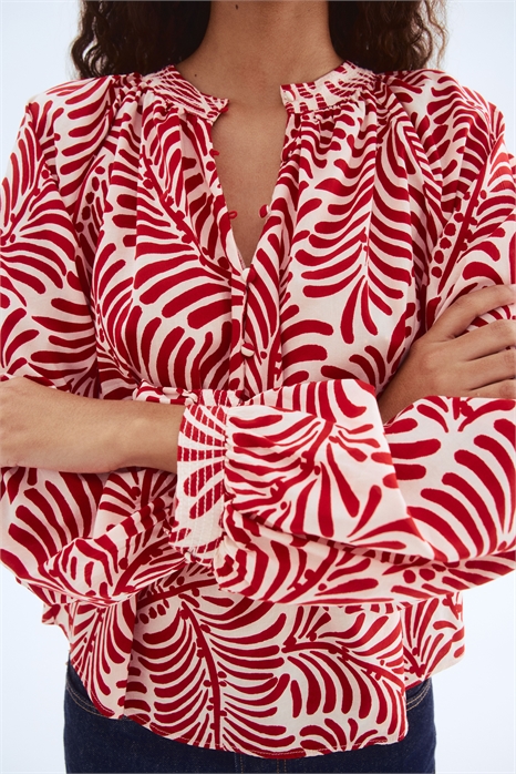 Блузка с воротником-бантом 1281672003 - Фото 13635941