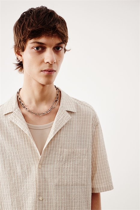 Курортная рубашка свободного покроя Seersucker 1265306002 - Фото 13637916