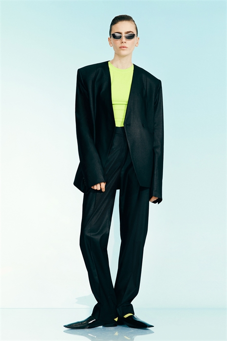 Брюки с обтянутой талией из шерстяного бленда 1268418002 - Фото 13638361