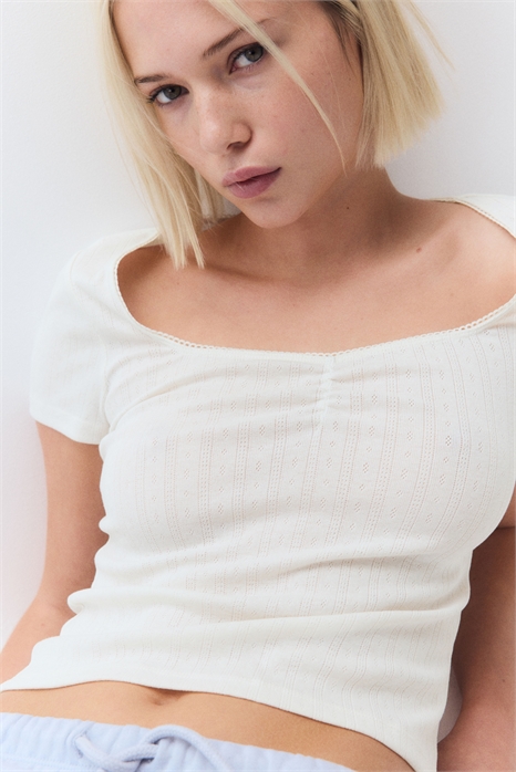 Футболка с отделкой пико 1272517002 - Фото 13638373