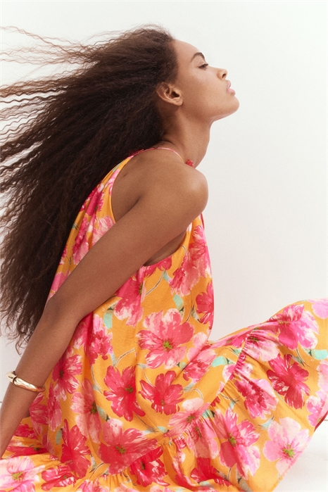 Платье без рукавов с отделкой из оборок 1280469002 - Фото 13638427