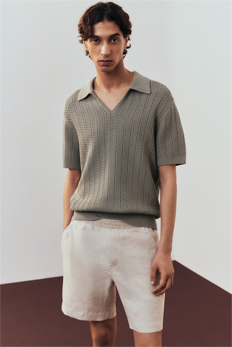 Рубашка-поло Regular Fit из текстурированного трикотажа 1289984002 - Фото 13639466