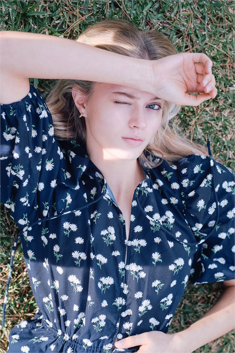 Блузка из хлопка с пышными рукавами 1264057007 - Фото 13639850