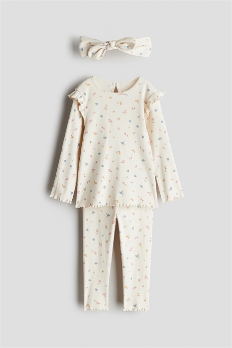 Комплект из 3 частей из хлопкового джерси 1268701001 - Фото 13640836