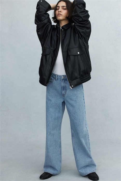 Широкие ультравысокие джинсы 1222670022 - Фото 13643570