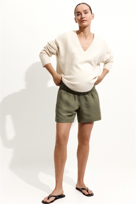 Шорты из льняного бленда MAMA 1255697003 - Фото 13643754