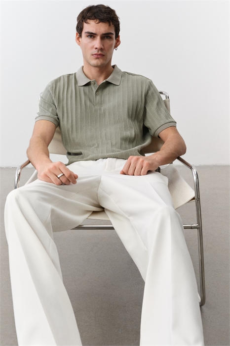 Рубашка-поло Slim Fit из текстурированного джерси 1276602004 - Фото 13643889