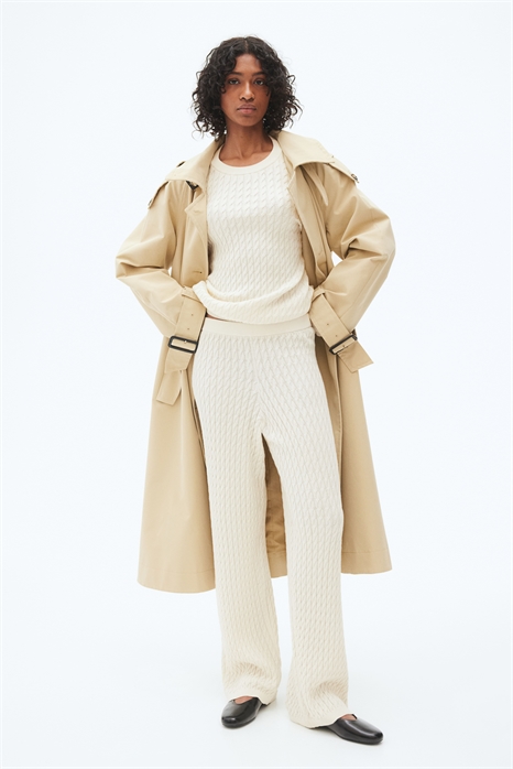 Брюки из кашемирового бленда с кабельным рисунком 1273537001 - Фото 13644423