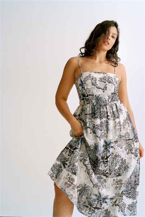 Платье-миди на бретелях 1217048006 - Фото 13645047