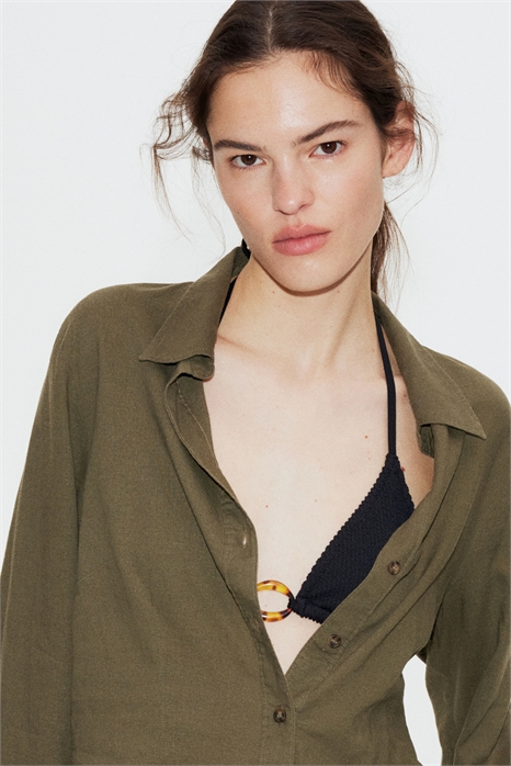 Рубашка из льняного бленда 1267423003 - Фото 13646446