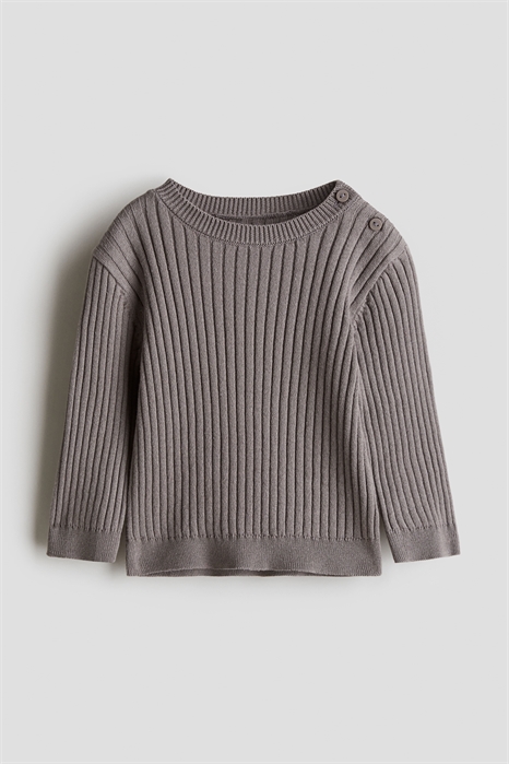 Джемпер с ребристой вязкой 1261110002 - Фото 13646839