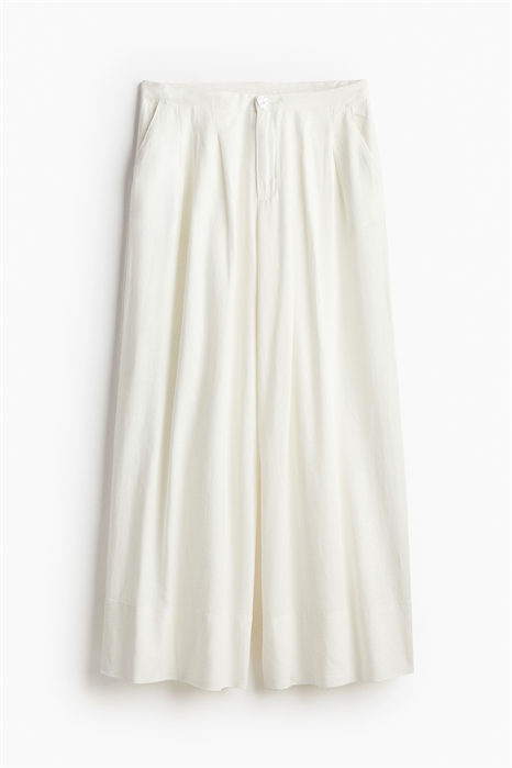 Приталенные брюки из льняного бленда 1234987001 - Фото 13649590