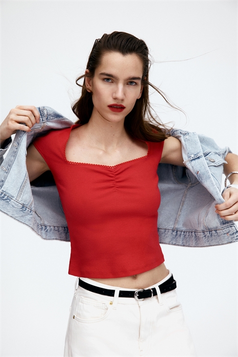 Топ с вырезом сердечком 1266326004 - Фото 13651205