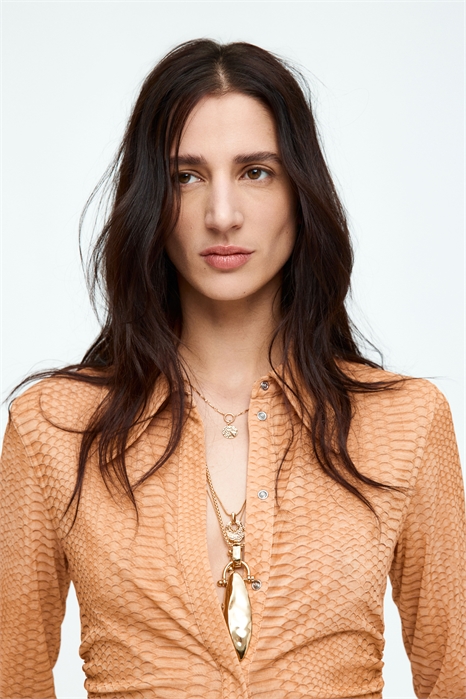 Рубашка из сетки с рюшами 1291427001 - Фото 13651961