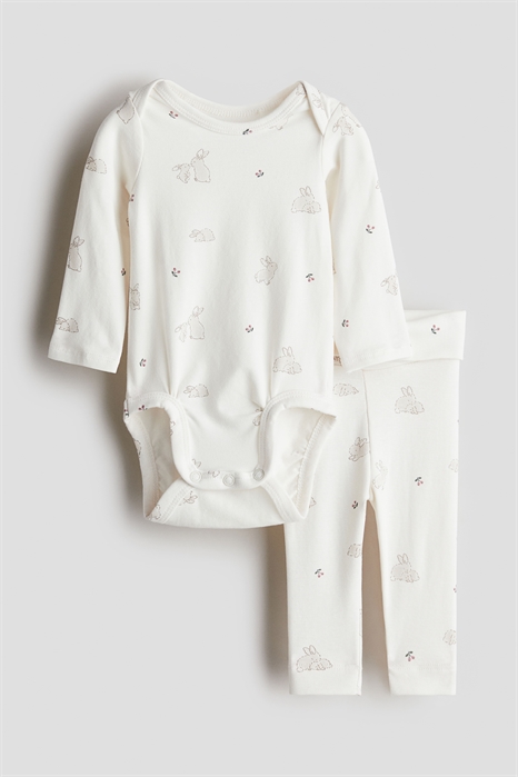 Комплект из 2 частей из хлопкового джерси 1134422043 - Фото 13652023