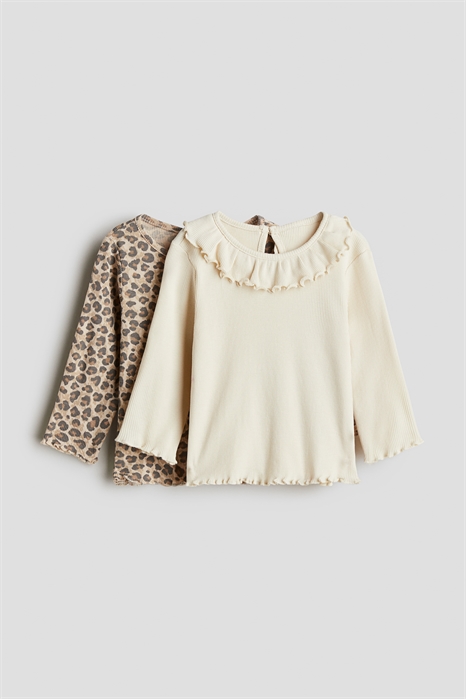 Топы из ребристого трикотажа в упаковке по 2 штуки 1236884006 - Фото 13652199