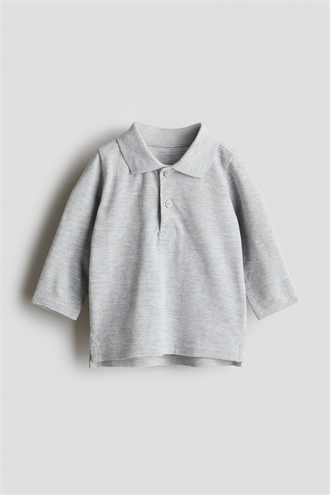 Рубашка-поло из пике с длинными рукавами 1255549002 - Фото 13652280