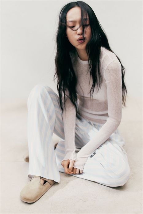 Прямые брюки со шнурком 1261667011 - Фото 13656019