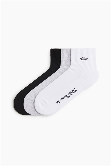 Короткие носки в упаковке из 3 штук 1287831001 - Фото 13656584