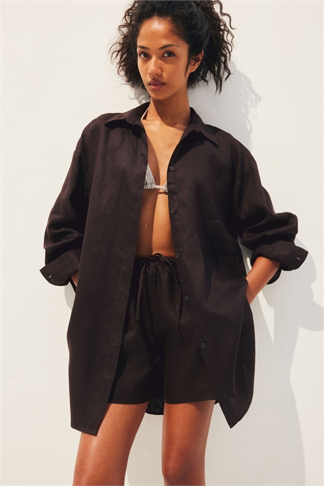 Льняная пляжная рубашка 1294490001 - Фото 13658666