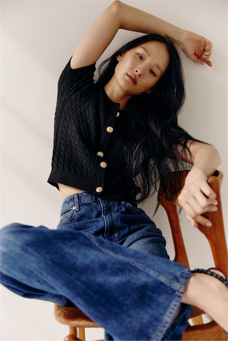 Кардиган трикотажный с косами 1241905004 - Фото 13659072