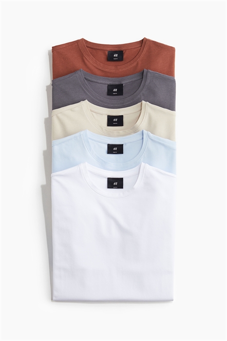 Набор футболок Slim Fit, 5 шт. 0624684052 - Фото 13660997