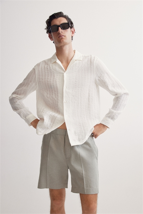 Шорты из льняного бленда Regular Fit 1265974002 - Фото 13661714